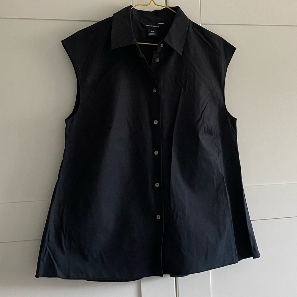 Club Monaco No Sleeve cotton shirts , size M
